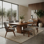 Comedor Modelo Austria 4 Sillas 1 Banca Gris
