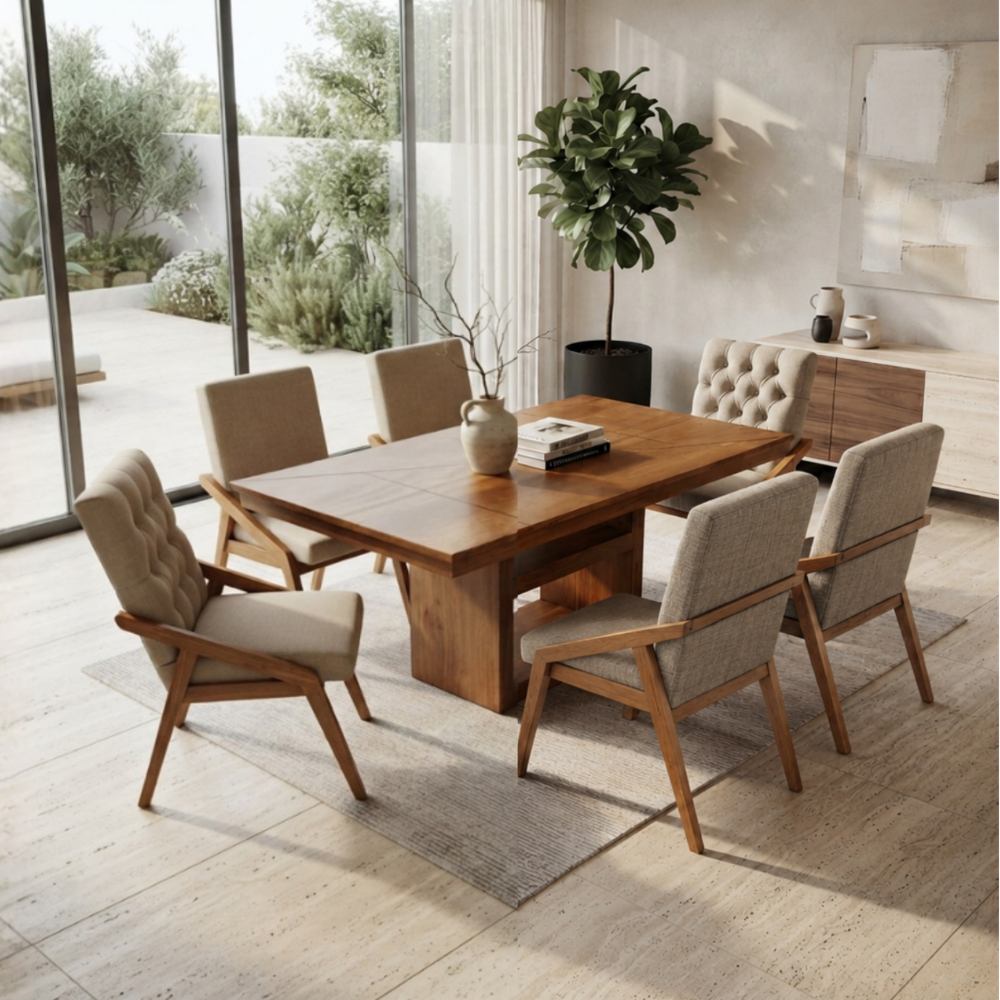 Comedor Modelo Austria 6 SIllas Beige
