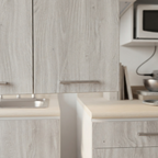 Cocina gris integral de 240 cm.
