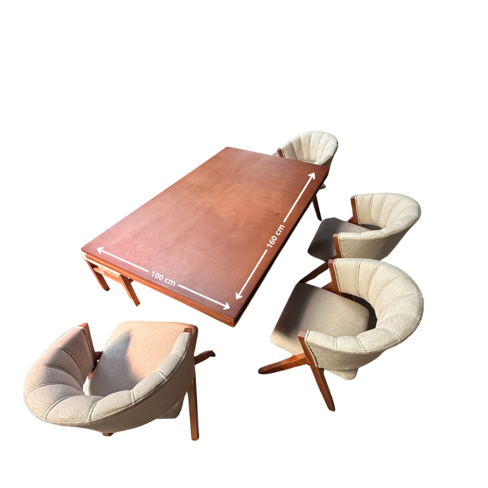 Comedor Modelo Boston 4 Sillas 1 Banca