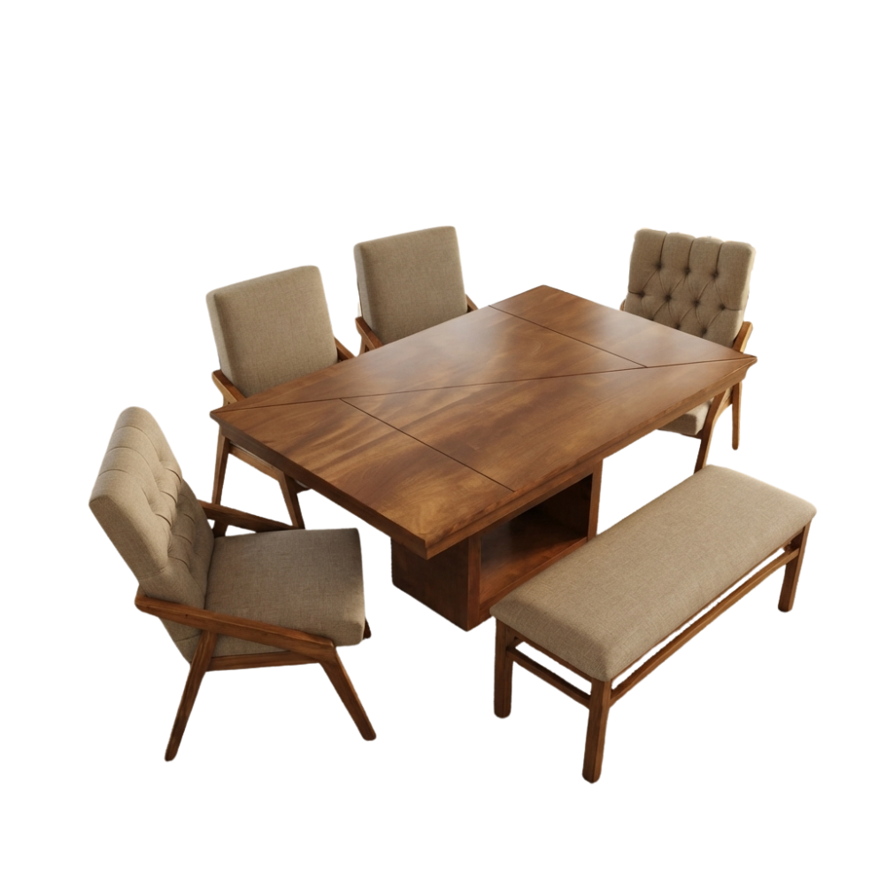 Comedor Modelo Austria 4 Sillas 1 Banca