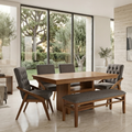 Comedor Austria 4 Sillas 1 Banca Color Gris