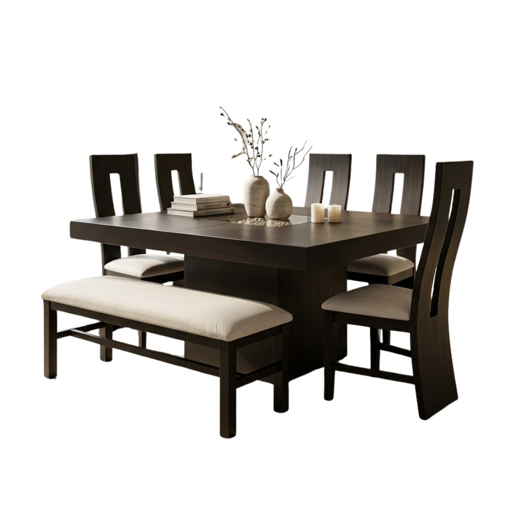Comedor Modelo Viena 4 Sillas 1 Banca