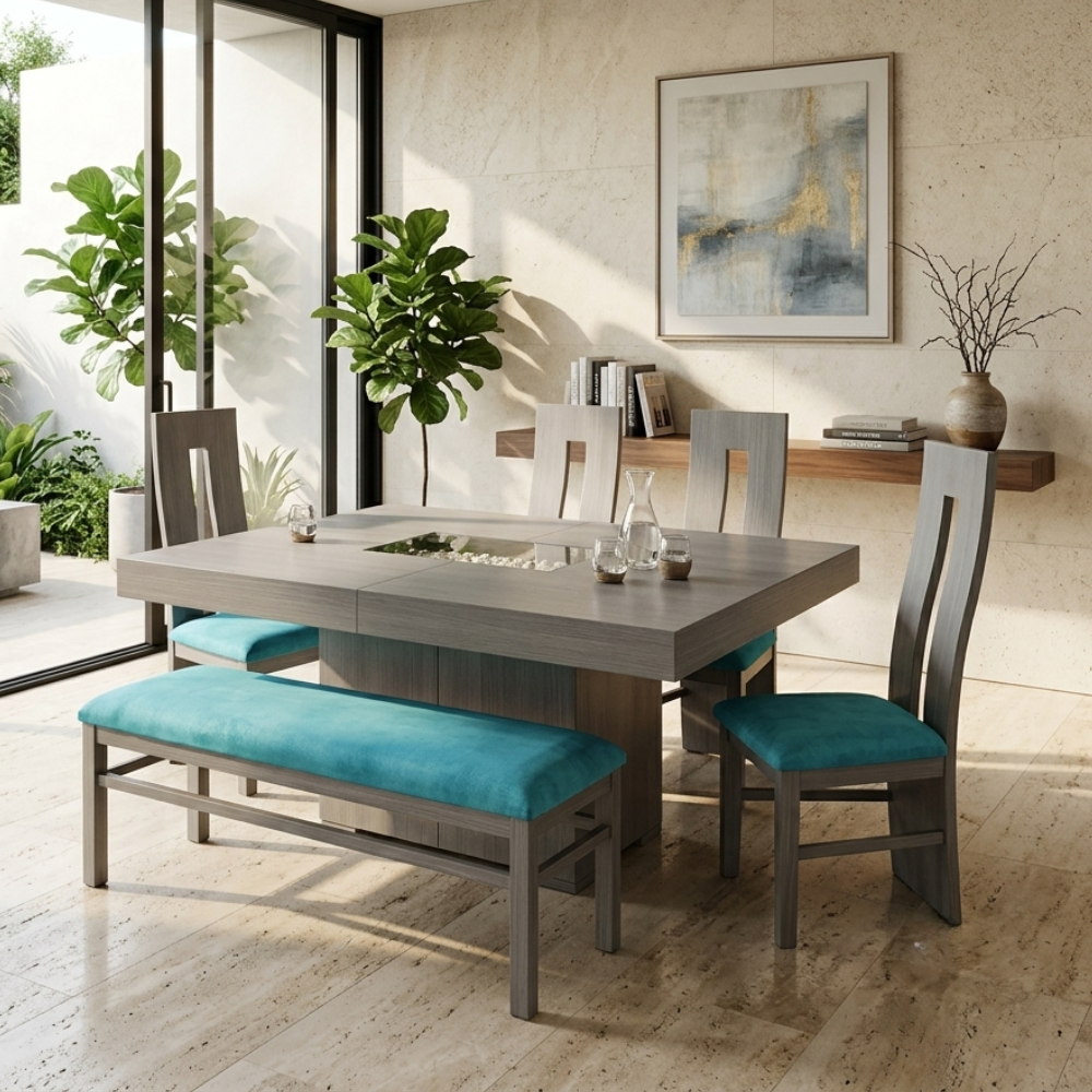 Comedor Modelo Viena 4 Sillas 1 Banca